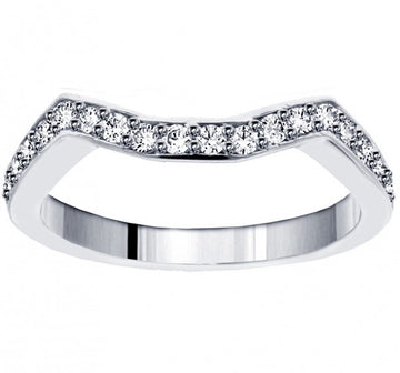 0.40 CT Round Diamond Wedding Band in Platinum